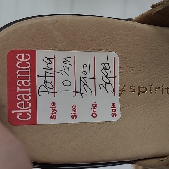 Easy Spirit Espatina Slide On Leather Sandals Light Brown / New Camel Nubuck - Picture 8 of 10